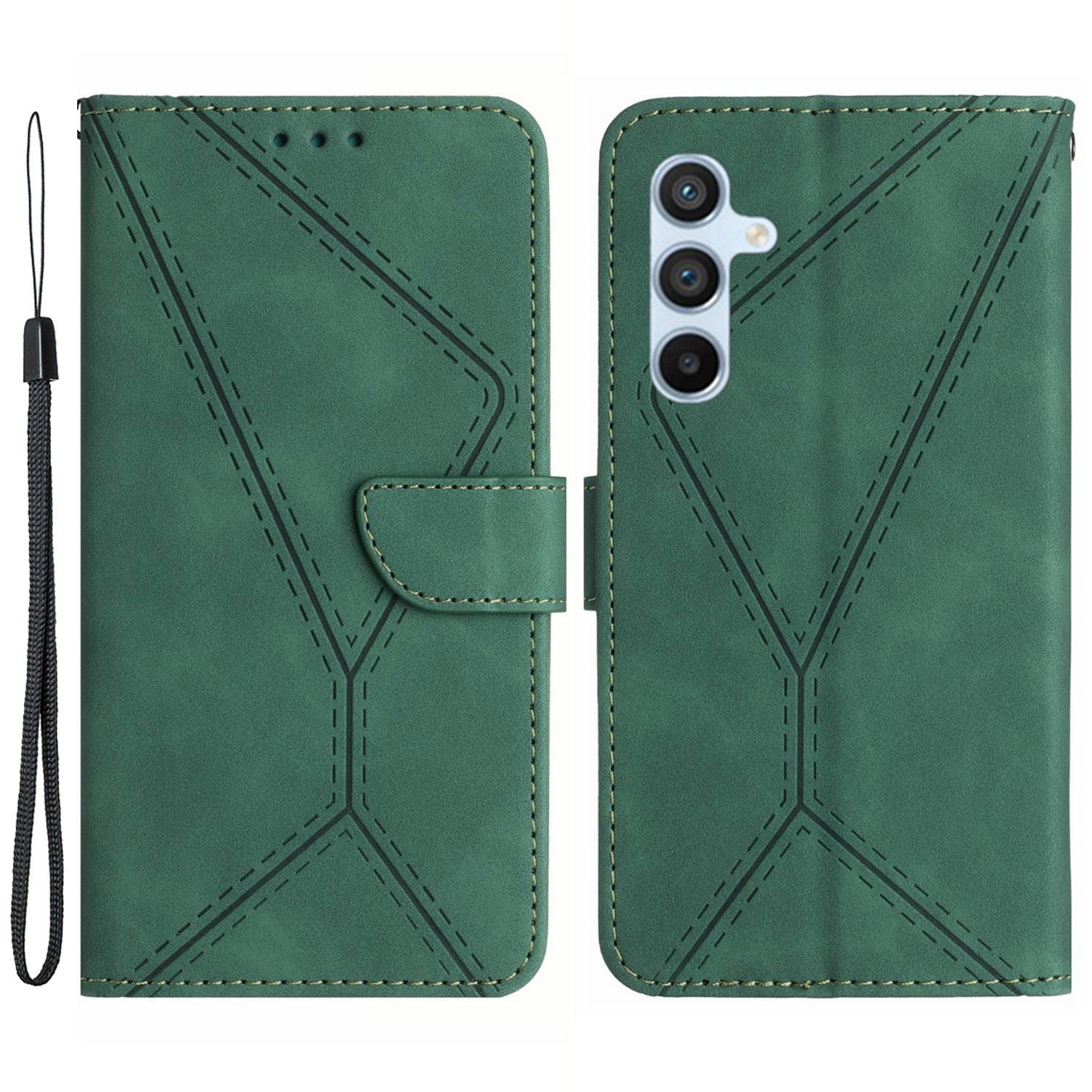 HT05 For Samsung Galaxy A05s 4G Case PU Leather Wallet Imprinted Line Phone Cover HT05 For Samsung Galaxy A05s 4G Case PU Leather Wallet Imprinted Line Phone Cover